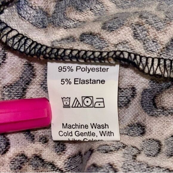 🍭 SHEIN Sexy Cropped Top Animal Print Draped Bodice Gold Chain Straps Size Large - Picture 12 of 16